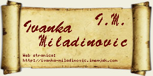 Ivanka Miladinović vizit kartica